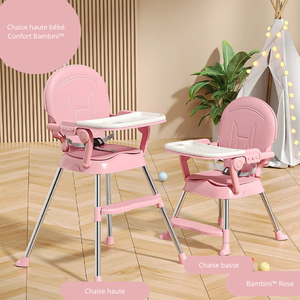 Chaise haute bébé confort Bambini™ Rose