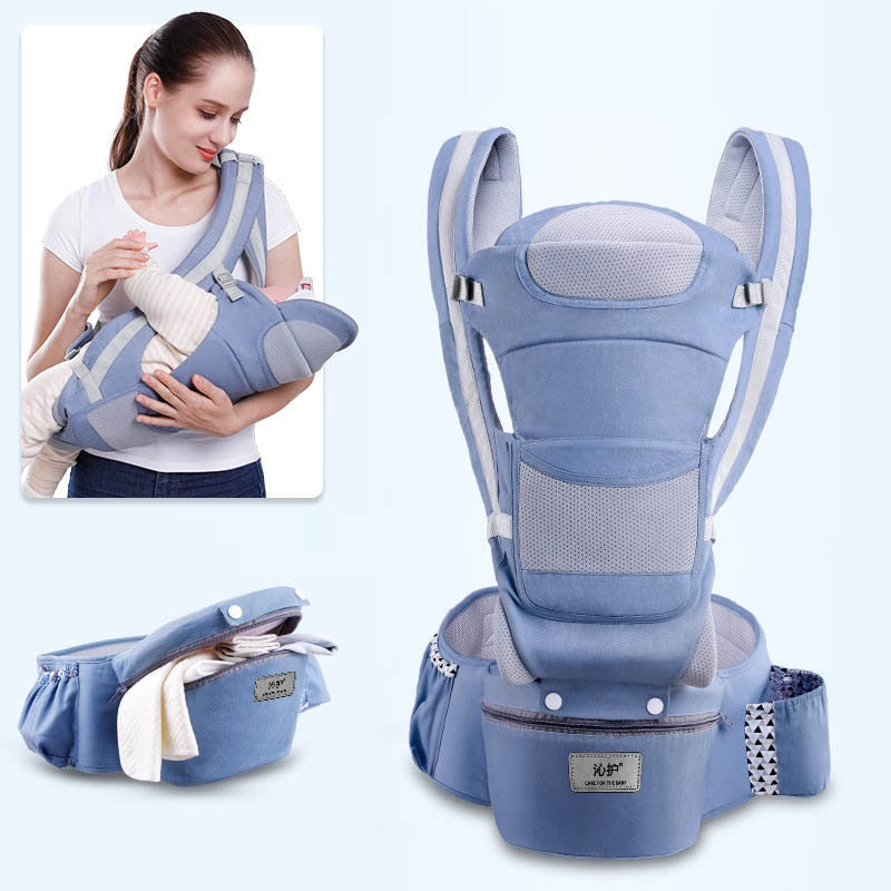 Porte-bébé ergonomique nouveau-né Bleu Clair : Babys-like™