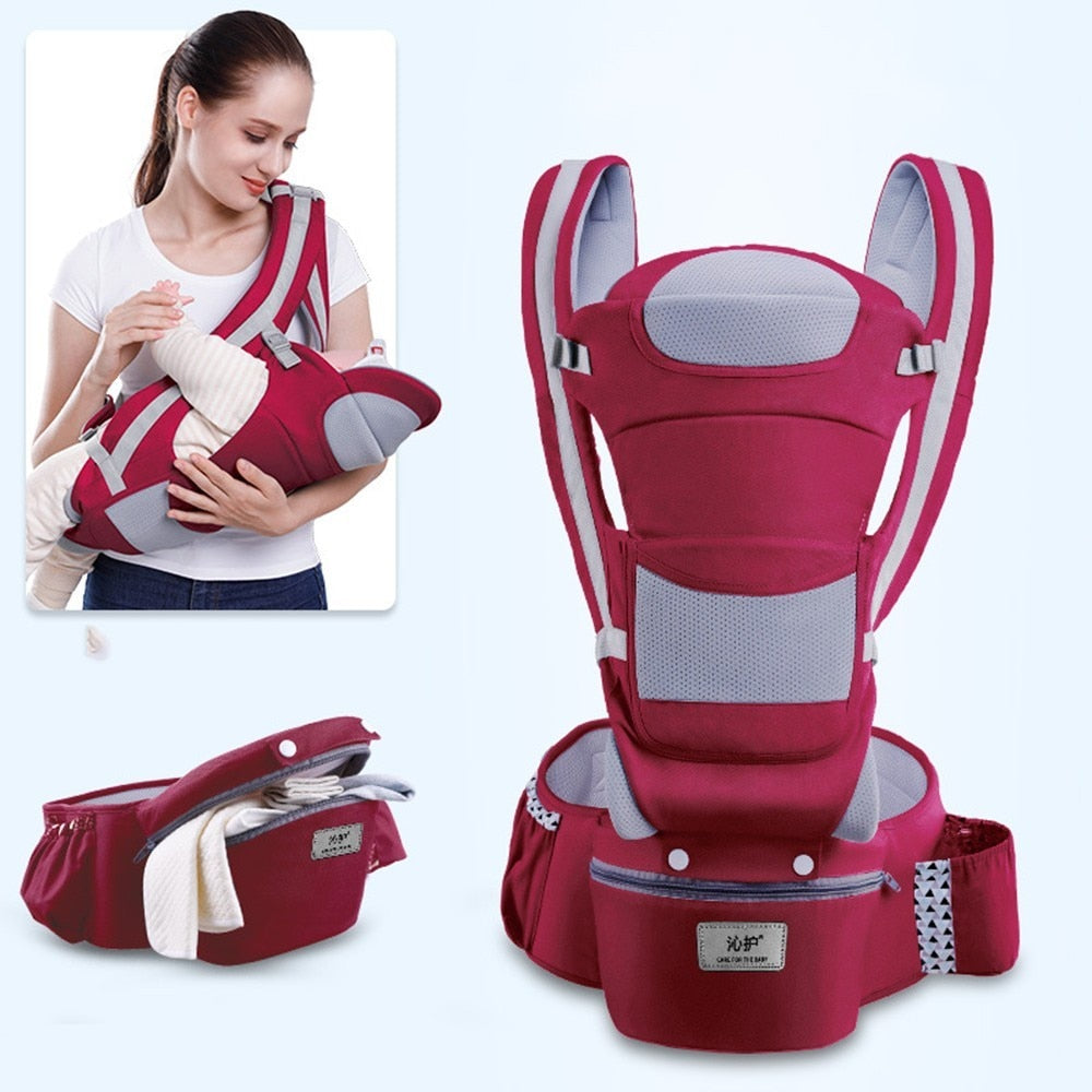 Porte-bébé ergonomique nouveau-né Rouge : Babys-like™