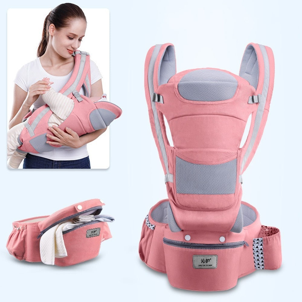 Porte-bébé ergonomique nouveau-né Rose : Babys-like™